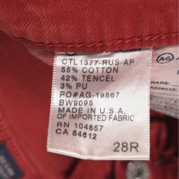 AG ADRIANO GOLDSCHMIED The‎ Stevie Ankle Slim Straight Leg Jeans USA🇺🇸MADE 28R - Picture 12 of 12